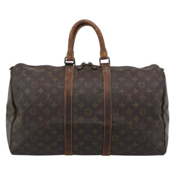 LOUIS VUITTON Monogram Keepall 50 Boston Bag M41426 LV Auth ar14072