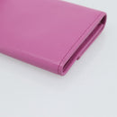 Salvatore Ferragamo Gancini Long Wallet Leather Pink Gold Auth ar14073V-10