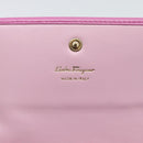 Salvatore Ferragamo Gancini Long Wallet Leather Pink Gold Auth ar14073V-13