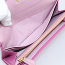 Salvatore Ferragamo Gancini Long Wallet Leather Pink Gold Auth ar14073V-15