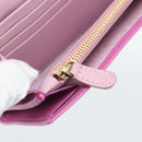Salvatore Ferragamo Gancini Long Wallet Leather Pink Gold Auth ar14073V-17