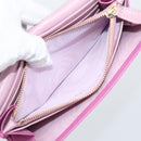 Salvatore Ferragamo Gancini Long Wallet Leather Pink Gold Auth ar14073V-18