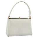 GUCCI Hand Bag Leather White Gold 000 406 0025 Auth ar14074-1