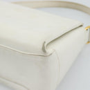 GUCCI Hand Bag Leather White Gold 000 406 0025 Auth ar14074-10
