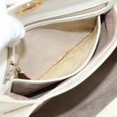 GUCCI Hand Bag Leather White Gold 000 406 0025 Auth ar14074-20