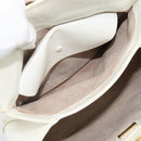 GUCCI Hand Bag Leather White Gold 000 406 0025 Auth ar14074-23