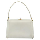 GUCCI Hand Bag Leather White Gold 000 406 0025 Auth ar14074-3