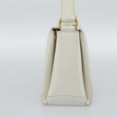 GUCCI Hand Bag Leather White Gold 000 406 0025 Auth ar14074-4