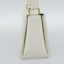 GUCCI Hand Bag Leather White Gold 000 406 0025 Auth ar14074-5
