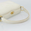 GUCCI Hand Bag Leather White Gold 000 406 0025 Auth ar14074-7