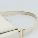 GUCCI Hand Bag Leather White Gold 000 406 0025 Auth ar14074-8