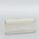 GUCCI Hand Bag Leather White Gold 000 406 0025 Auth ar14074-9