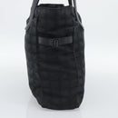 CHANEL New Travel Line Tote Bag Canvas Black CC Auth ar14076-3