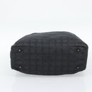 CHANEL New Travel Line Tote Bag Canvas Black CC Auth ar14076-5