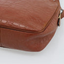 Salvatore Ferragamo Vala Shoulder Bag Leather Brown Gold Auth ar14079-15