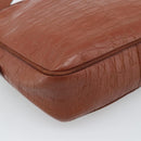 Salvatore Ferragamo Vala Shoulder Bag Leather Brown Gold Auth ar14079-16