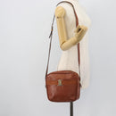 Salvatore Ferragamo Vala Shoulder Bag Leather Brown Gold Auth ar14079-23