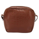 Salvatore Ferragamo Vala Shoulder Bag Leather Brown Gold Auth ar14079-2