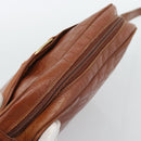 Salvatore Ferragamo Vala Shoulder Bag Leather Brown Gold Auth ar14079-6