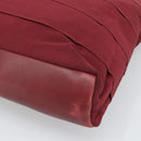 Salvatore Ferragamo Tote Bag Canvas Bordeaux Gold Auth ar14084-12
