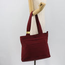 Salvatore Ferragamo Tote Bag Canvas Bordeaux Gold Auth ar14084-21
