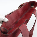 Salvatore Ferragamo Tote Bag Canvas Bordeaux Gold Auth ar14084-6
