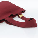Salvatore Ferragamo Tote Bag Canvas Bordeaux Gold Auth ar14084-7