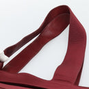 Salvatore Ferragamo Tote Bag Canvas Bordeaux Gold Auth ar14084-8