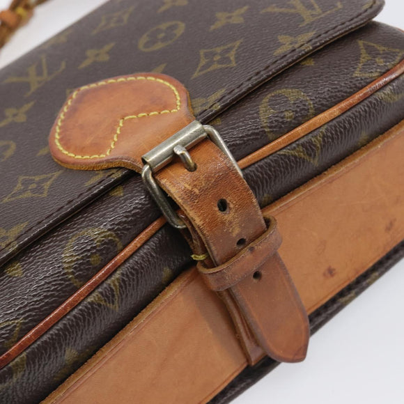 LOUIS VUITTON Monogram Cartouchiere MM Shoulder Bag M51253 LV Auth ar14085