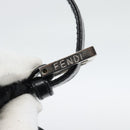 FENDI Mamma Baguette Shoulder Bag Cotton Black Silver Auth ar14086-14