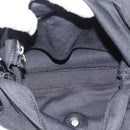 FENDI Mamma Baguette Shoulder Bag Cotton Black Silver Auth ar14086-15
