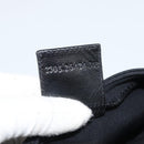 FENDI Mamma Baguette Shoulder Bag Cotton Black Silver Auth ar14086-21