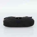 FENDI Mamma Baguette Shoulder Bag Cotton Black Silver Auth ar14086-9