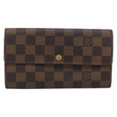 LOUIS VUITTON PRADA Long Wallet Leather PVC 2 Set Black Brown LV Auth ar14087-2