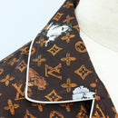 LOUIS VUITTON Catgram Long Sleeve Shirt Silk 40 Brown LV Auth ar14094-5