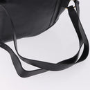 Christian Dior Backpack Leather Black Gold Tone Auth ar14096A-7