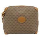 GUCCI Micro GG Shoulder Bag PVC Leather Beige Gold 007 115 0093 Auth ar14097-2