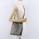 GUCCI GG Supreme Shoulder Bag PVC Leather Navy Gold Tone 41 02 034 Auth ar14100-23