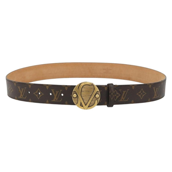 LOUIS VUITTON Monogram Ceinture 1904 Milleneuve Saint-Quatre Belt Auth ar14103