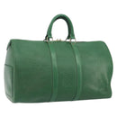 LOUIS VUITTON Epi Keepall 45 Boston Bag Green M42974 LV Auth ar14104A-1