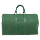 LOUIS VUITTON Epi Keepall 45 Boston Bag Green M42974 LV Auth ar14104A-2