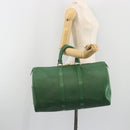 LOUIS VUITTON Epi Keepall 45 Boston Bag Green M42974 LV Auth ar14104A-21