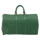 LOUIS VUITTON Epi Keepall 45 Boston Bag Green M42974 LV Auth ar14104A-3