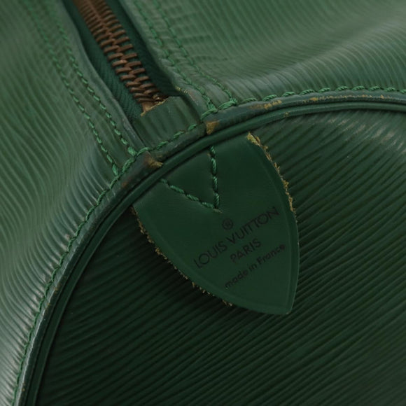 LOUIS VUITTON Epi Keepall 50 Boston Bag Green M42964 LV Auth ar14105