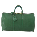 LOUIS VUITTON Epi Keepall 50 Boston Bag Green M42964 LV Auth ar14105-13