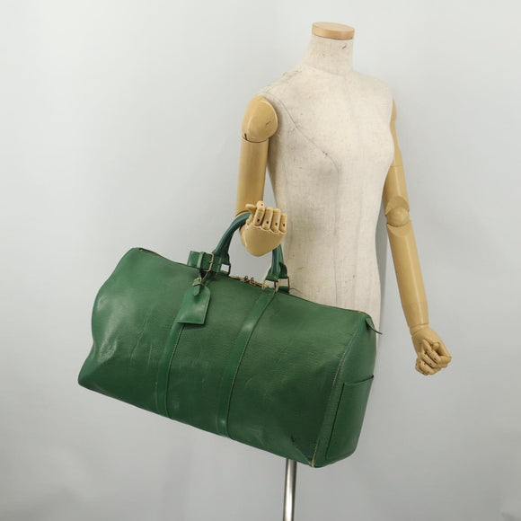 LOUIS VUITTON Epi Keepall 50 Boston Bag Green M42964 LV Auth ar14105