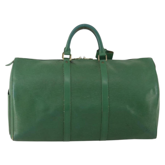 LOUIS VUITTON Epi Keepall 50 Boston Bag Green M42964 LV Auth ar14105