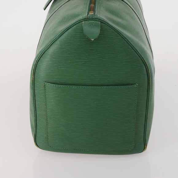 LOUIS VUITTON Epi Keepall 50 Boston Bag Green M42964 LV Auth ar14105