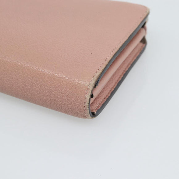 LOUIS VUITTON Portefeuille Comet Long Wallet Leather Pink M63103 LV Auth ar14108