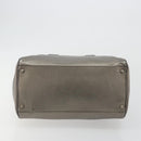 LOUIS VUITTON Gancini Hand Bag Leather Silver LV Auth ar14110-10